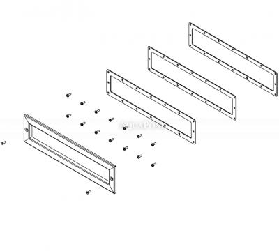 Cornice decorativa in acciaio inox per skimmer in plastica (74101)