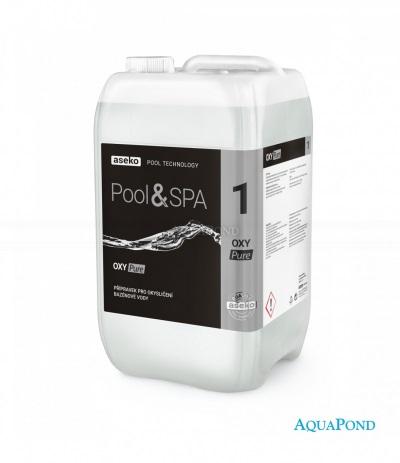 Aseko Oxy Pure 20 l, preparato per l`ossidazione e lo smaltimento dei residui organici nell`acqua della piscina