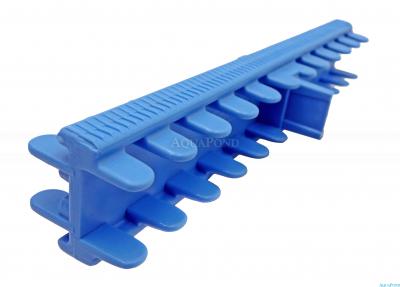 Griglia di troppopieno - Griglia a rullo - bifacciale - larghezza 295 mm, altezza 35 mm - azzurro RAL 5024, il prezzo si riferisce a 1 pezzo