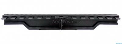 Griglia di troppopieno - Griglia a rullo - larghezza 295 mm, altezza 22 mm - nero RAL 9011, il prezzo si riferisce a 1 pezzo