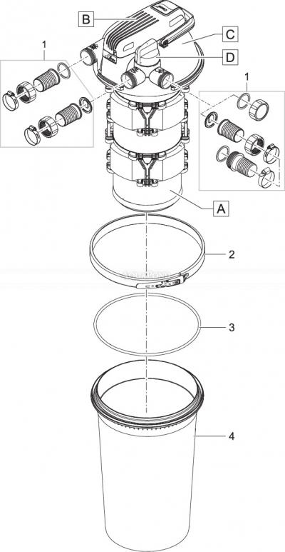Pezzi di ricambio per Oase FiltoClear 31000 - filtro a pressione per laghetto