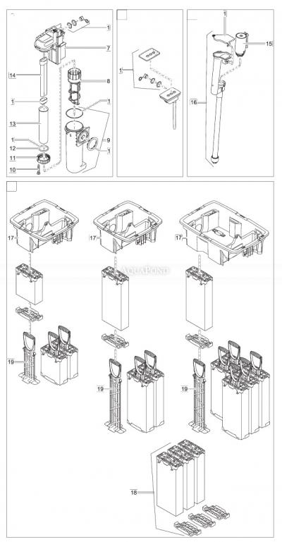 Pezzi di ricambio per Oase FiltoMatic CWS 7000 - filtro di flusso per laghetto