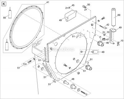 Pezzi di ricambio per Oase ProfiClear Premium DF-L OC alimentato a gravità - filtro a tamburo per stagno - collegamento a gravità
