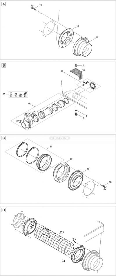 Pezzi di ricambio per Oase ProfiClear Premium Moving Bed Module - modulo letto mobile