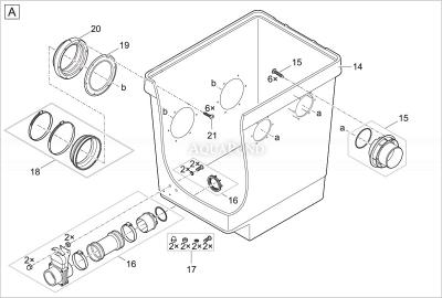 Pezzi di ricambio per Oase ProfiClear Premium Discharge Module L - modulo di scarico - versione pompa