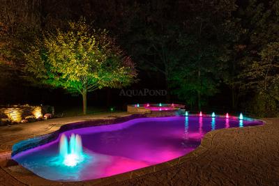 Lampadina LED Flat RGB colorata 23 W piatta, DMX, per piscine con liner e cemento