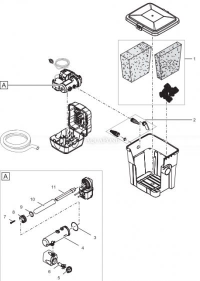 Pezzi di ricambio per Pontec PondoClear Set 4000 - filtro di flusso per laghetto