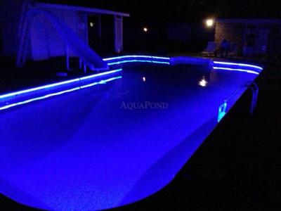 Lampadina LED Flat RGB colorata 33 W piatta, DMX, per piscine con liner e cemento