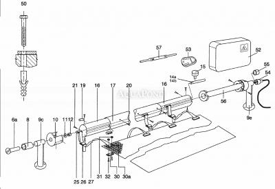 Pezzi di ricambio per apparecchiature di avvolgimento con el. trascinamento e asta telescopica - MULINELLO CLASSIC da 5,4 - 7,1 m