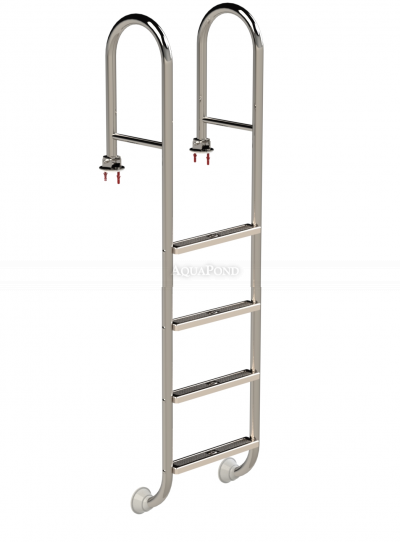 Eichenwald Ideal - Scala in acciaio inox Tina 4 gradini, AISI 316 - pieghevole