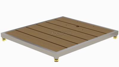 Eichenwald Ideal Griglia a pavimento in WPC per docce da giardino 840x750 mm