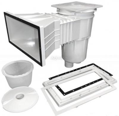 Skimmer 17,5 l a collo largo per piscine foil, con filettature in ottone