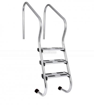 Scaletta Ergo a 3 gradini in acciaio inox con carter AISI 316