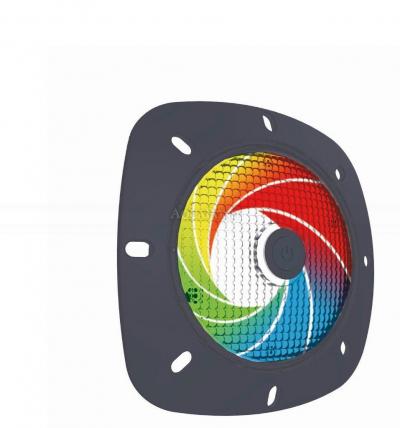 Magnetyczna lampa Sea MAID, szara rama, 18 diod LED RGB, 4 W, 100 lm, do basenów foliowych i prefabrykowanych