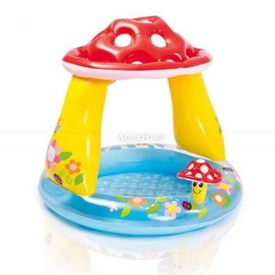 Nadmuchiwany basen dla dzieci z baldachimem grzybkowym Ø 102 x 89 cm