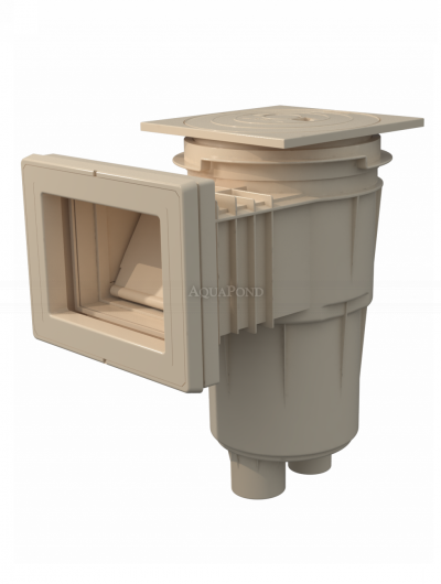 Astralpool Skimmer 17,5 l z długą szyjką i kwadratową pokrywą, do basenów foliowych i prefabrykowanych, kolor kość słoniowa (RAL1015)