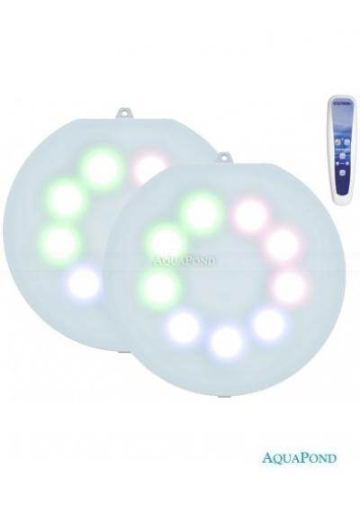 Lampa LED LumiPlus Flexi V1 - 12V AC - kolorowe światło RGB - zestaw: 2 lampy - Wifi + 1 pilot, do wszystkich typów basenów