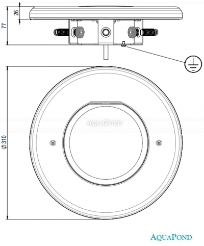 Reflektor LED LumiPlus Flexi V1 - 24V DC z dekoracyjną ramą FlexiNiche, zimne białe światło, do wszystkich typów basenów
