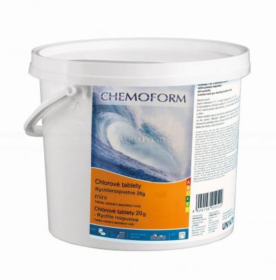 Chemoform chlor tabletki Mini 5 kg, tabletka 20 g, szybko rozpuszczająca się
