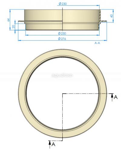 Przedłużka z tworzywa ABS, do skimmera 17,5l