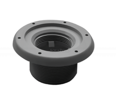 Element podstawy dyszy MTS, R 2”, AG 2” x 1½”, połączenie klejone, długość 40 mm, ABS, 6 otworów na zestaw kołnierzy, kolor szary, do basenów foliowych