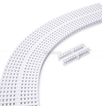 Ruszt przelewowy - Ruszt rolkowy - dwustronny - szerokość 245 mm, wysokość 35 mm - biały, cena dotyczy 1 sztuki rusztu