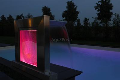 Eichenwald Ideal Wylewka AQUARIUS 600 mm, szkło/stal nierdzewna, pęcherzyki powietrza, oświetlenie LED ze sterowaniem