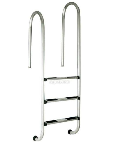 Scară din inox RVM-3 trepte, cu înălțime diferită a mânerelor - Muro (Slim), AISI 316
