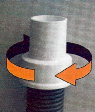 Furtun spiralat plutitor, Ø 38 mm, lungime 6 m, inclusiv capete de racordare