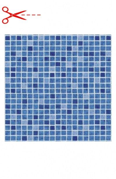 AVfol Decor Antiderapant - Mozaic Albastru; lățime 1,65 m, 1,5 mm, la metraj - folie pentru piscină, prețul este pe m2