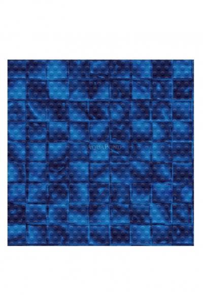 AVfol Decor Antiderapant - Mozaic Albastru Electric; lățime 1,65 m, 1,5 mm, rolă de 25 m - Folie pentru piscină