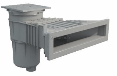 Superskimmer 17,5 l cu filete din alamă, gri deschis (RAL7004), pentru piscine cu liner