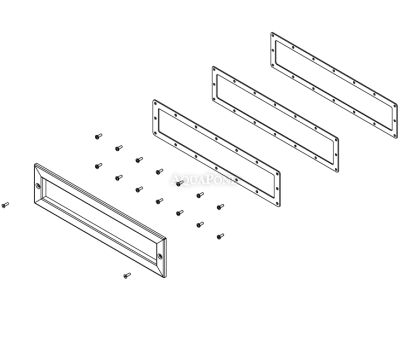 Ramă decorativă din oțel inoxidabil pentru skimmere din plastic (74101)