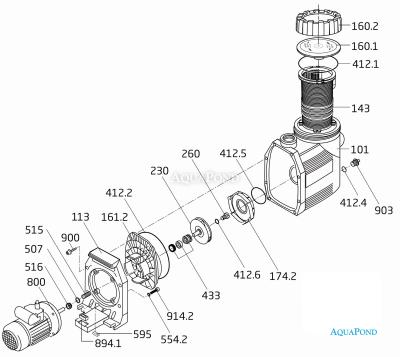 Piese de schimb pentru pompa Badu Prime 15, 230V