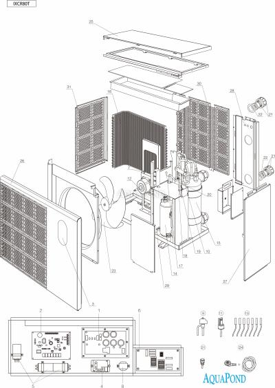 Piese de schimb pentru pompa de căldură Inver-X 35,5 kW cu răcire