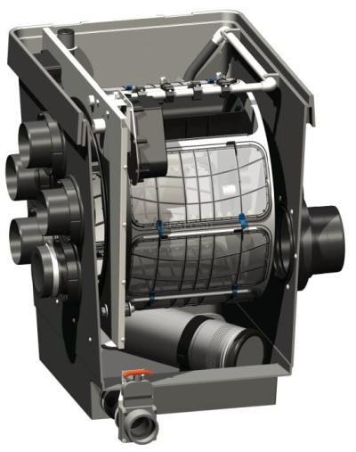 Oase ProfiClear Premium DF-L cu alimentare gravitațională OC - filtru cu tambur pentru iaz - conectare gravitațională