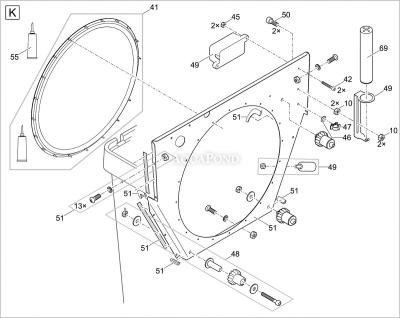 Piese de schimb pentru Oase ProfiClear Premium DF-L gravity-fed OC - filtru cu tambur pentru iaz - conectare gravitațională