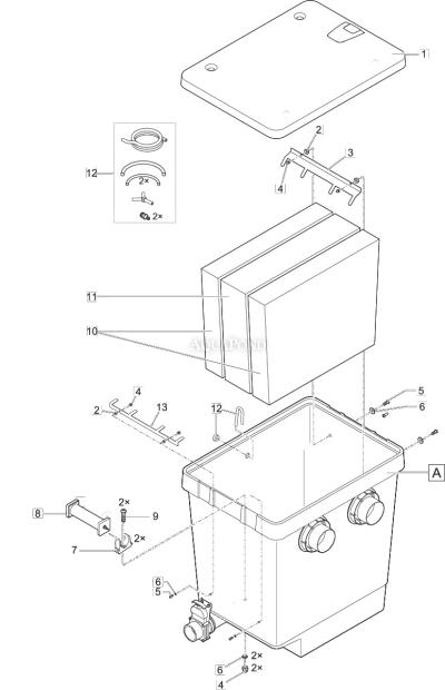 Piese de schimb pentru Oase ProfiClear Premium Discharge Module L - modul de evacuare - variantă cu pompă