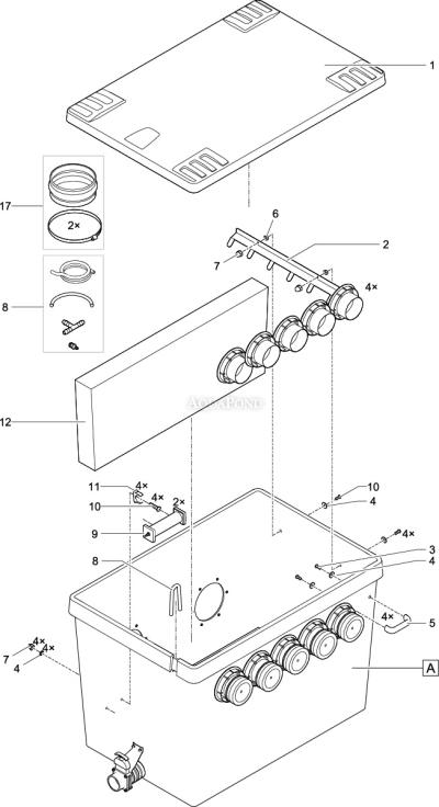 Piese de schimb pentru Oase ProfiClear Premium XL - modul de refulare - versiune cu pompă