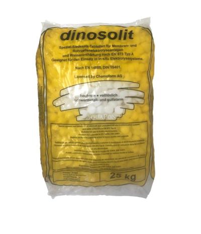 Sare tabletată pentru piscină - Dinosolit 25 kg, destinată pentru electroliză