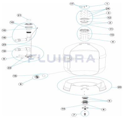 Piese de schimb pentru filtrul Astralpool Atlas Ø 750 mm