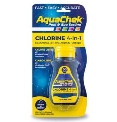 Benzi de test Aquachek Chlorine 4in1