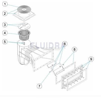 Piese de schimb pentru skimmer Astralpool de 15 l cu gât lat pentru piscine cu liner și prefabricate