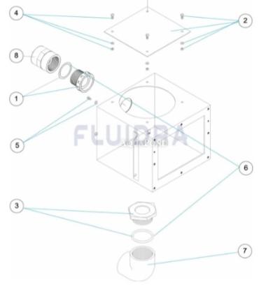 Piese de schimb pentru corpul skimmerului AstralPool A-202 - pentru piscine din beton