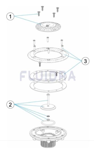 Piese de schimb pentru duza de recirculare și de aspirație de fund, reglabilă, culoare albă – pentru piscine cu liner și prefabricate – cod produs: 00340
