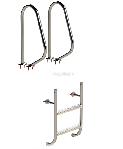 Eichenwald Ideal - Scară din inox în două părți Tina, cu 2 trepte, AISI 316