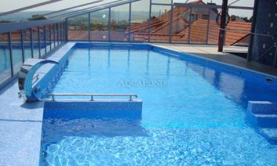 Folie pentru piscină ELBE SBG Supra Marble Blue, lățime 1,65 m, lungime 1 m, grosime 1,6 mm - (marmură - 920/20) la metru - prețul este pe m²