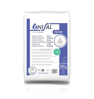 Sticlă filtrantă Enisal 2,5 - 4,5 mm, granulație mare, sac de 20 kg