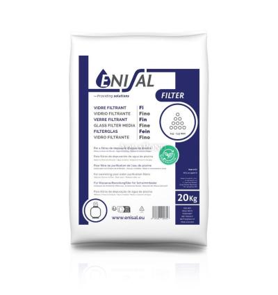 Sticlă filtrantă Enisal 0,5 - 1,5 mm, fină, sac de 20 kg