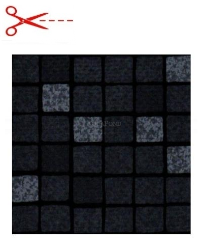 Folie pentru piscină ELBE SBG Pearl - Silver Black, lățime 1,65 m, lungime 1 m, grosime 1,6 mm, la metru - prețul este pe m²